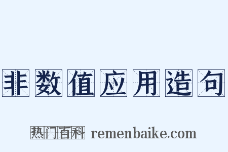 非数值应用造句是什么意思的图片